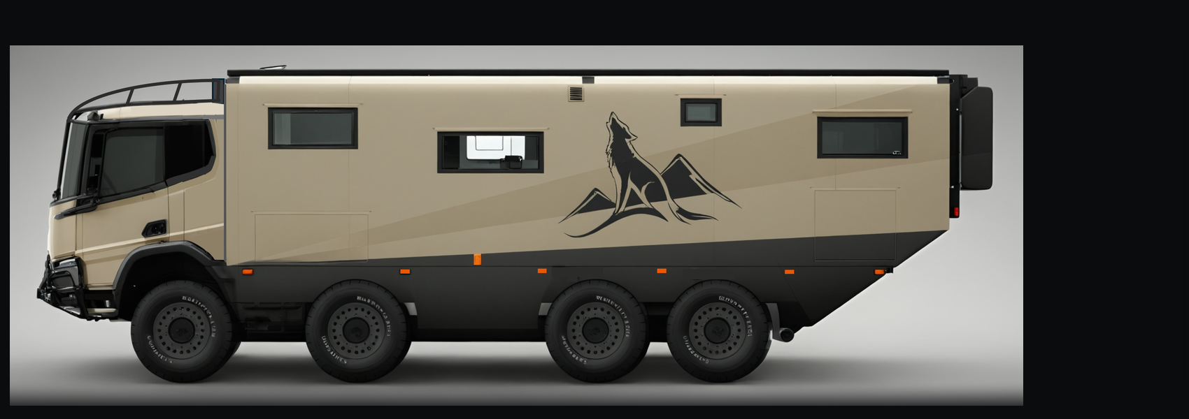 Karpatenwolf Batura 8x8, Seitenansicht mit technischen Markierungen